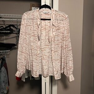 & other stories animal print blouse